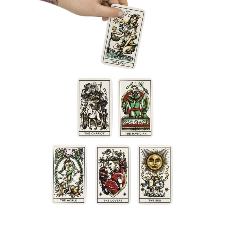 Tattoo Tarot  Cards being laid out