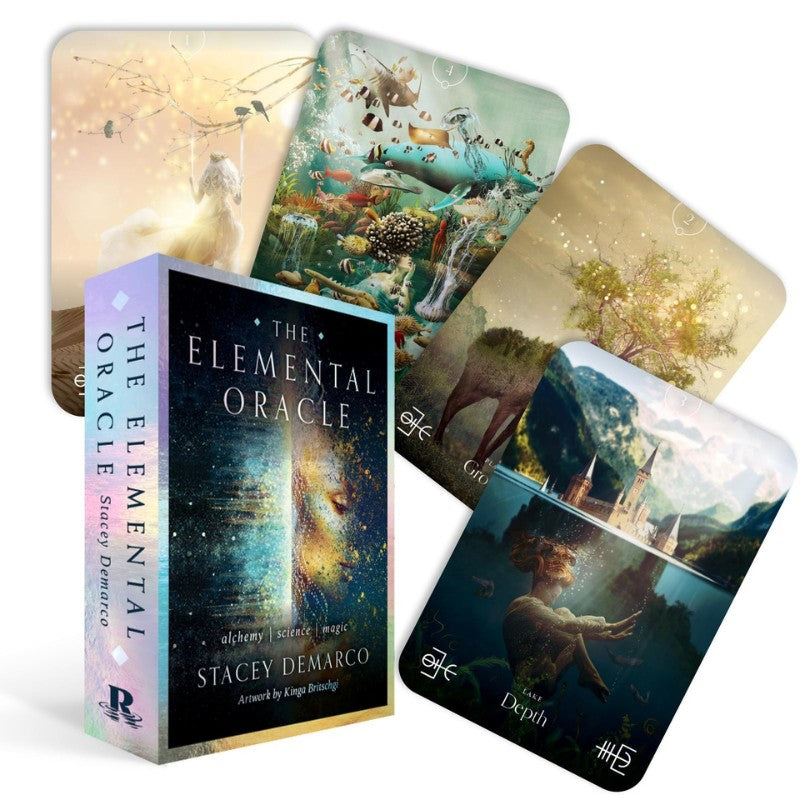  Elemental Oracle Card deck and 4 cards
