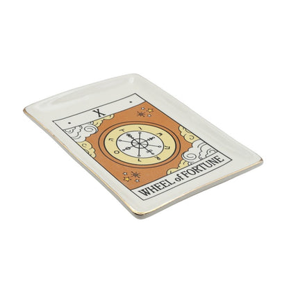 Vintage Tarot Ceramic Trinket Dish- The Wheel of Fortune