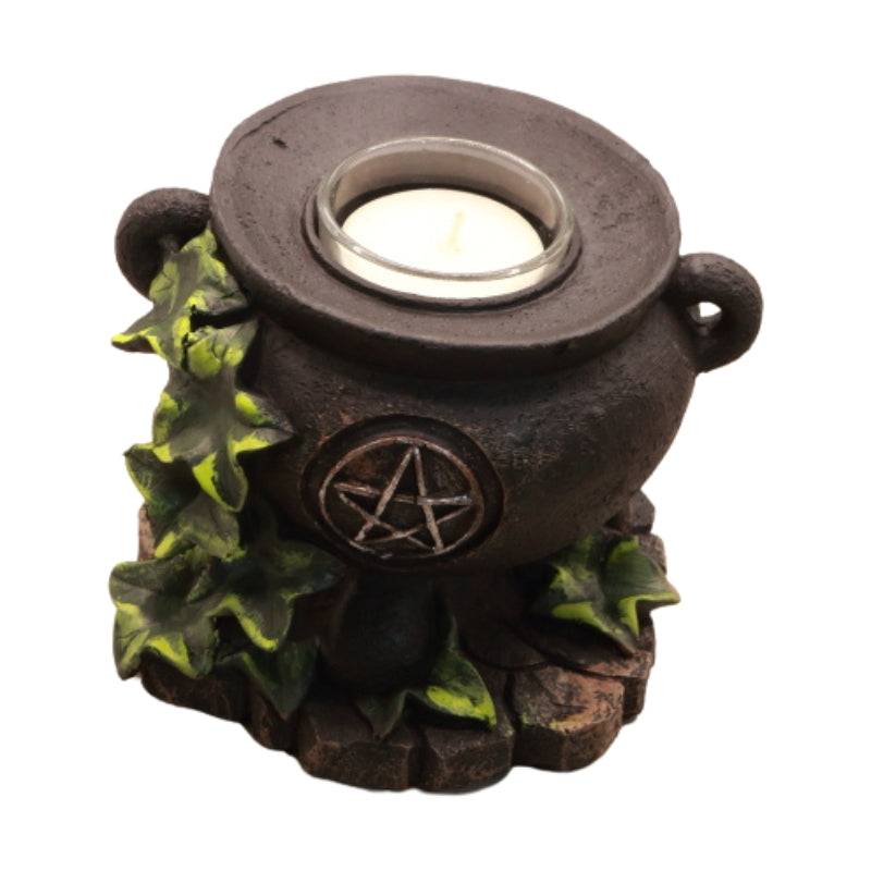 cauldron tealight candle holder