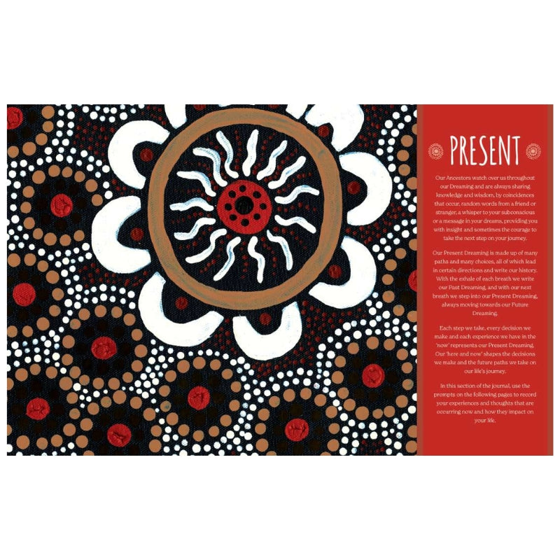 aboriginal dreamtime journal page for the present