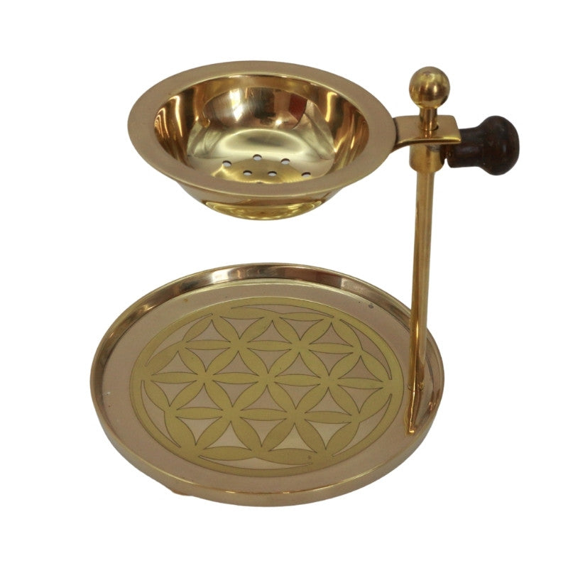 Adjustable Brass Tealight Resin Incense Burner