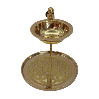 Adjustable Brass Tealight Resin Incense Burner