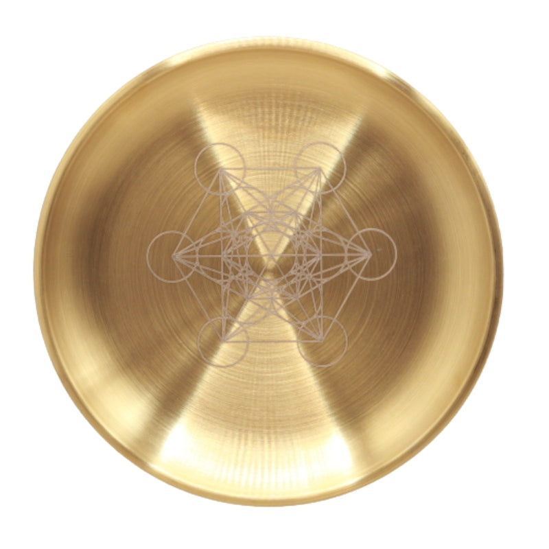 Gold Metatron's Cube Altar Plate