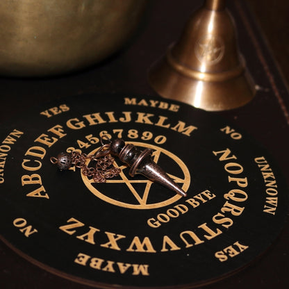 Ouija Inspired Pentacle Pendulum Board- Divination Board