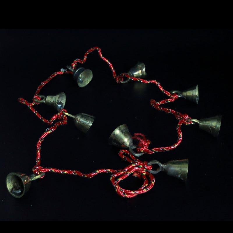 Medium String Of Handmade Tibetan Bells- Witches Bells/ Protective Ward