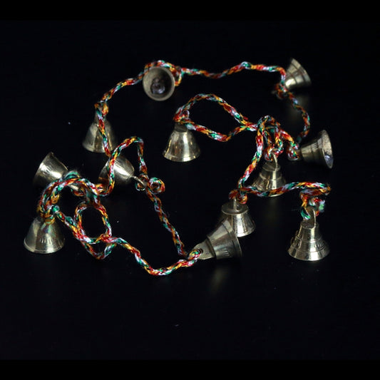Small String Of Handmade Tibetan Bells- Witches Bells/ Protective Ward