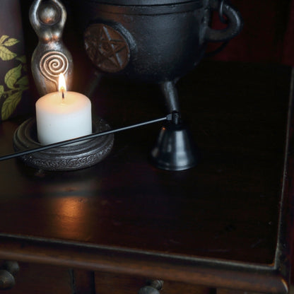 Spiral Goddess Triple Moon Tealight Candle Holder