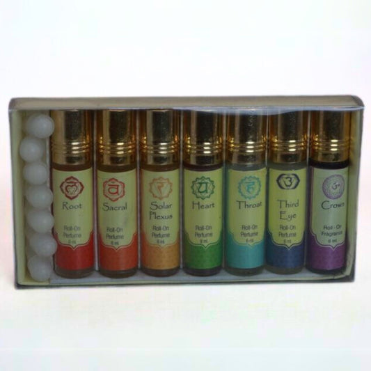 Complete Set Of 7 Chakra Roll On Perfume Oils