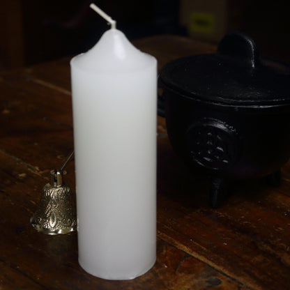 Unscented White Church Candle, Pillar Candle For Purification & Healing