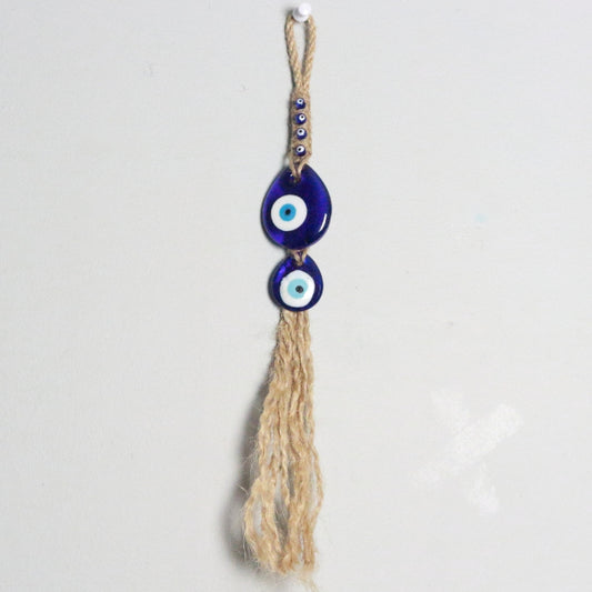 Jute Beaded Hamsa Evil Eye Wall Hanging