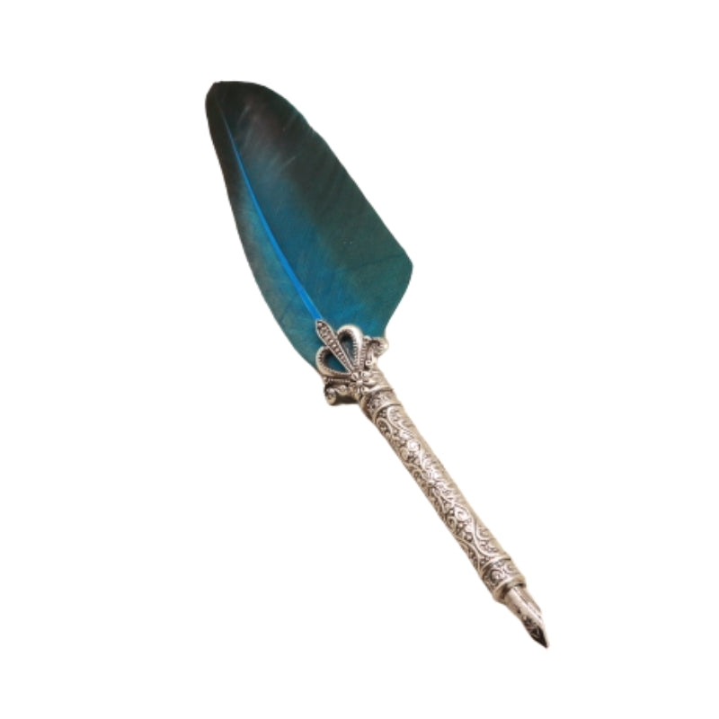 lake blue feather pen