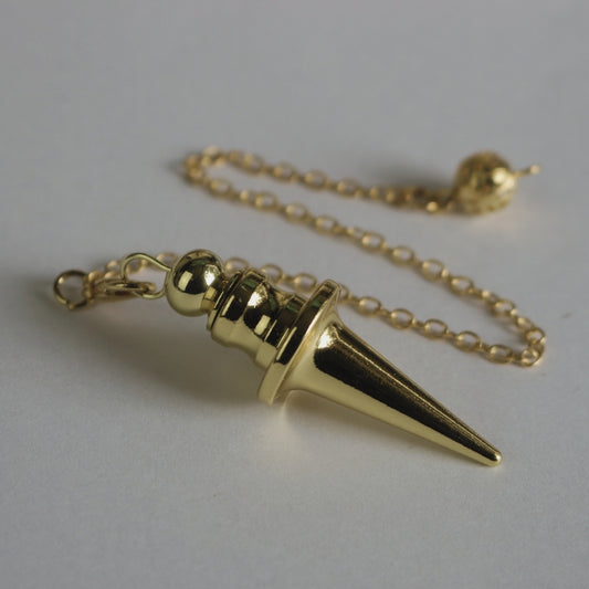 Gold Pendulum- Dowsing and Divination, great for Reiki, Tarot, Wicca