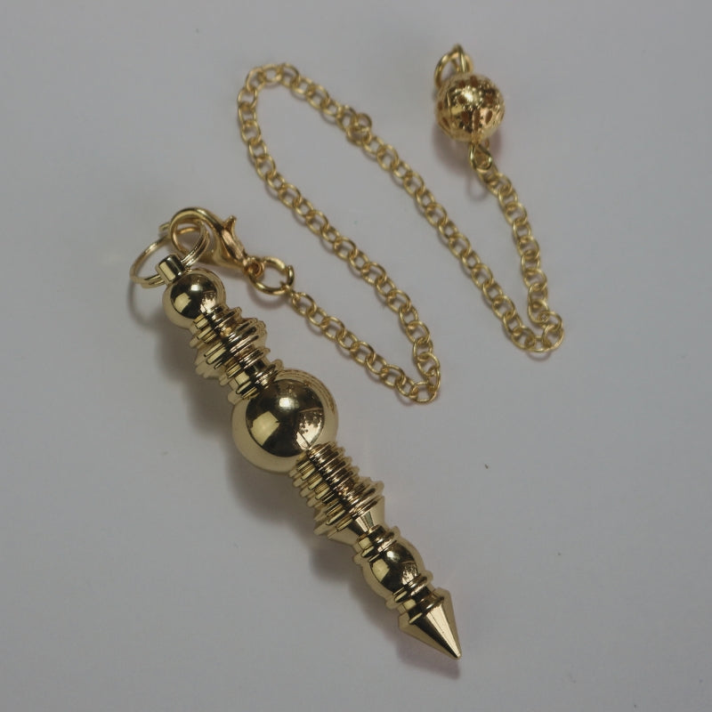Long Gold Pendulum- Dowsing and Divination, great for Reiki, Tarot, Wicca