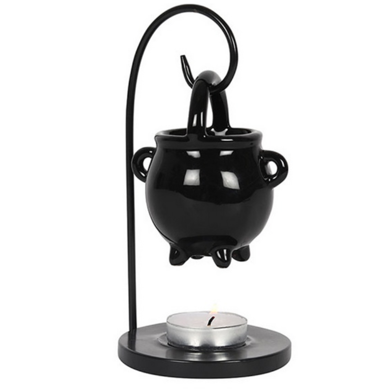 Hanging Witch Cauldron Tealight Oil Burner- Cute Witchy Oil Burner
