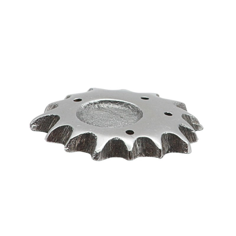 Metal incense holder on a white background