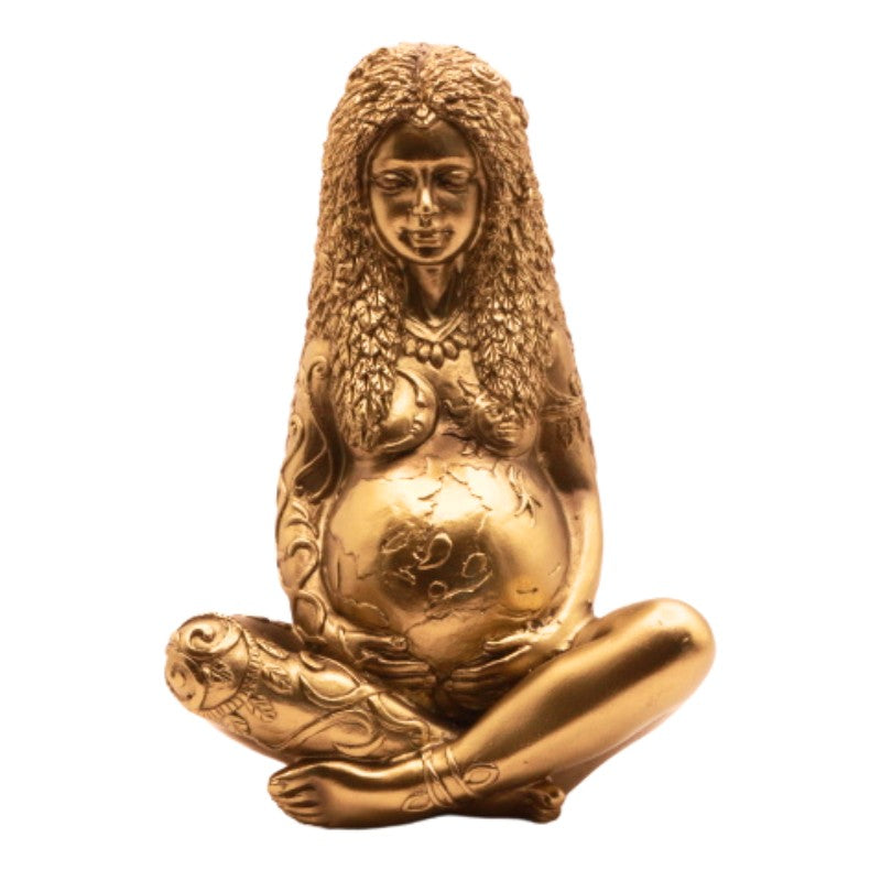 Gold Mother Earth Goddess Figurine 19cm