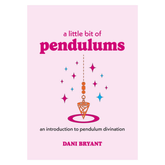 pink book cover with a pendulum on it