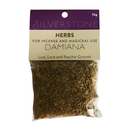 packet of loose dried herbs- damiana