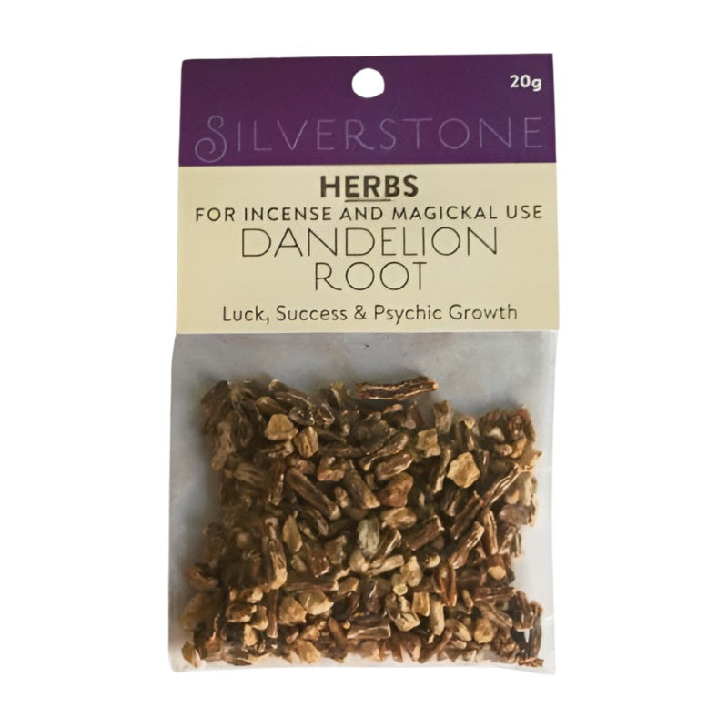 packet of loose dried herbs- dandelion root