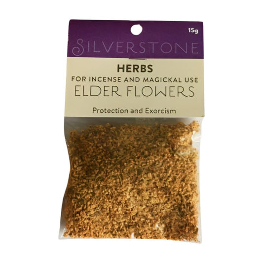 packet of loose dried herbs- elder flowers