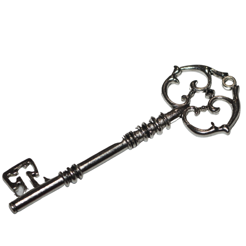 Vintage Skeleton Key Pendant For Wicca, Divination & Spells- Silver ...