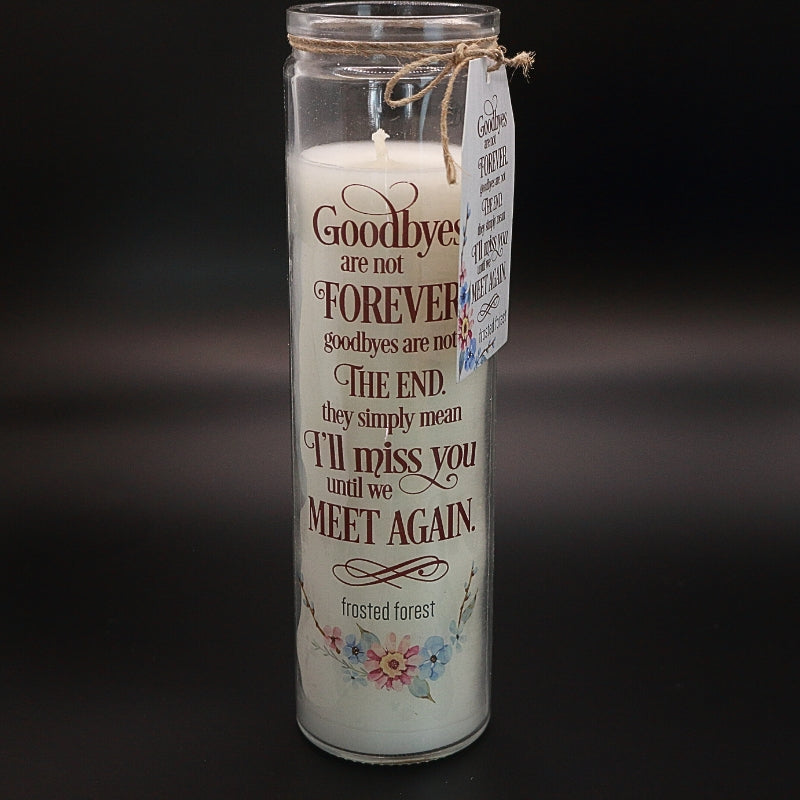 Memorial Jar Candle- 70 Hour Burning Time Goodbyes Are Not Forever