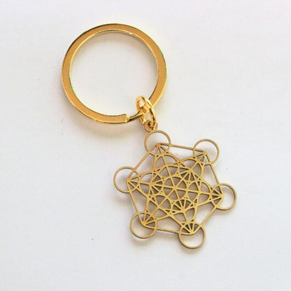 Metatron's Cube Keyring, Bag Charm Or Wallet Accessory