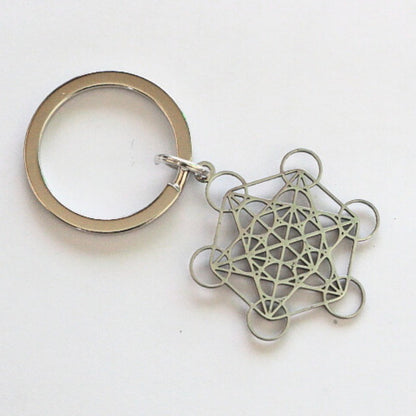 Metatron's Cube Keyring, Bag Charm Or Wallet Accessory