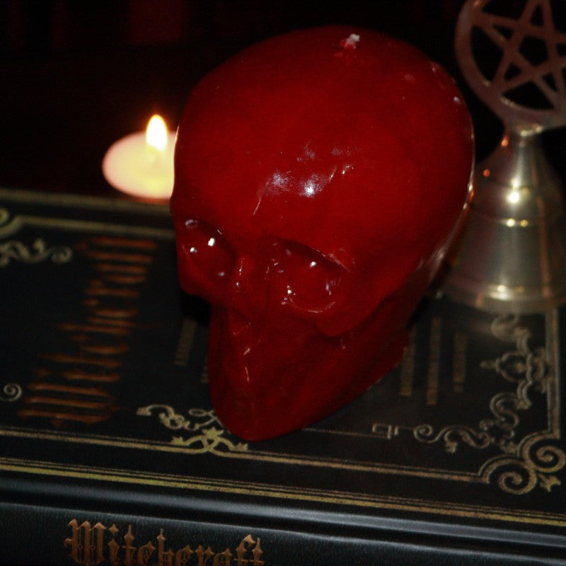 Red Skull Figure Spell Candle
