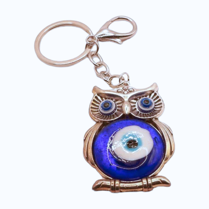 Owl Evil Eye Protection Keyring,Wallet or Bag Charm