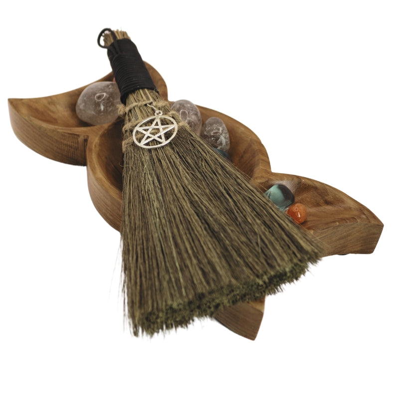 Witches Broom- Besom with Pentacle