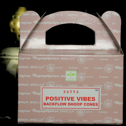 Satya "Positive Vibes" Backflow Dhoop Cones- Incense Cones