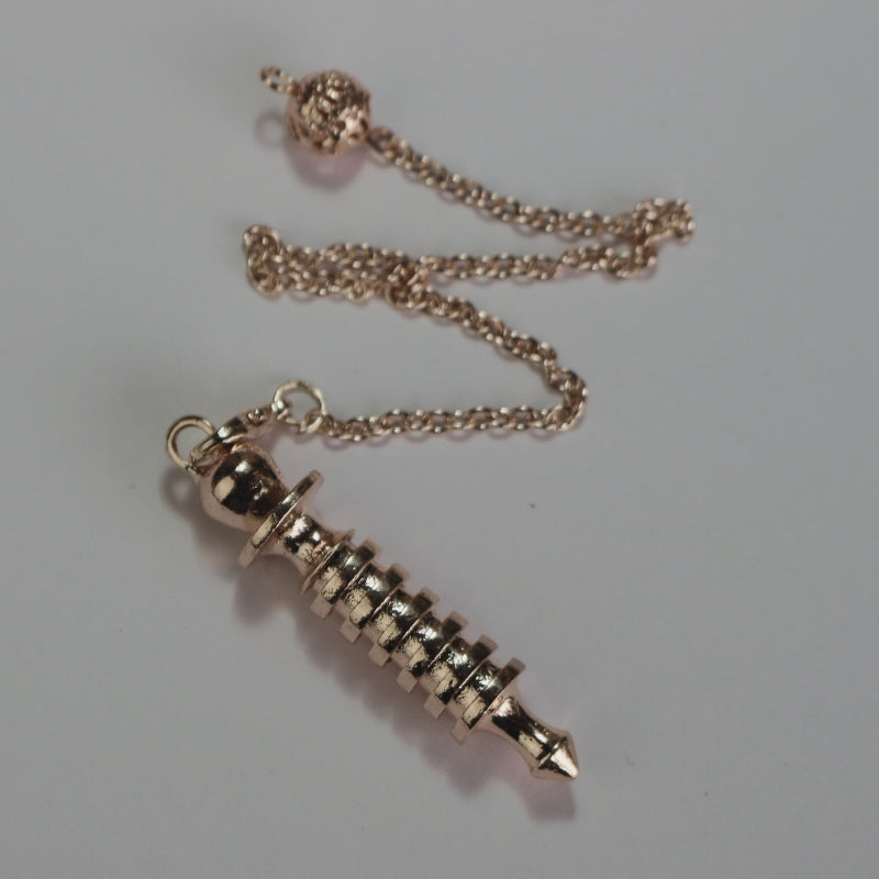 Rose Gold Bullet Pendulum- Dowsing and Divination, great for Reiki, Tarot, Wicca