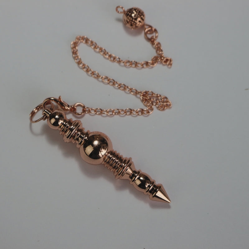 Long Rose Gold Pendulum- Dowsing and Divination, great for Reiki, Tarot, Wicca