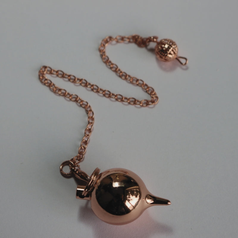 Rose Gold Sphere Pendulum- Dowsing and Divination, great for Reiki, Tarot, Wicca