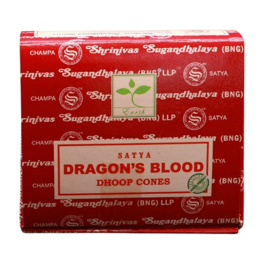 Satya "Dragon's Blood" Dhoop Cones- Regular Incense Cones