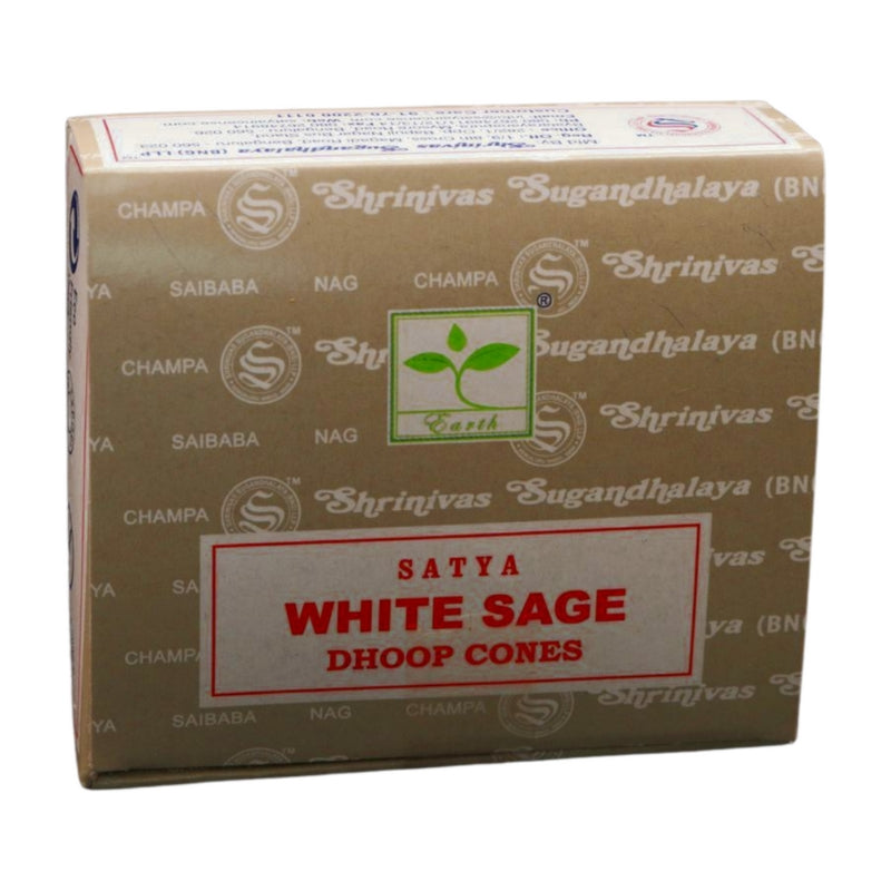 box of satya white sage dhoop cones