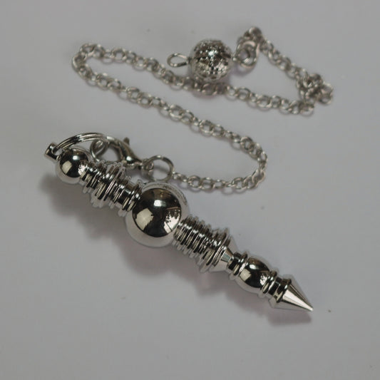 Long Silver Pendulum- Dowsing and Divination, great for Reiki, Tarot, Wicca