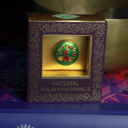 Song Of India Natural Solid Perfume in Hand Painted Brass Jars- Patchouli