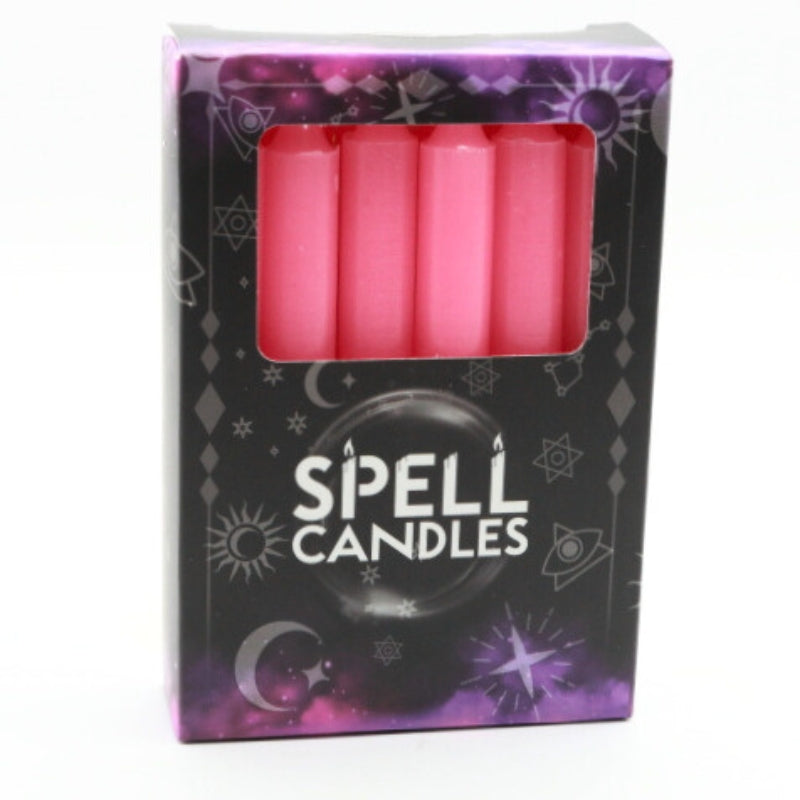 Magic Spell Candles -Small Taper / Chime Candles Pink 12pk