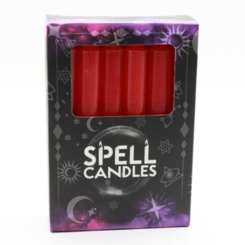 Magic Spell Candles- Small Taper / Chime Candles perfect for Rituals - Red 12pk