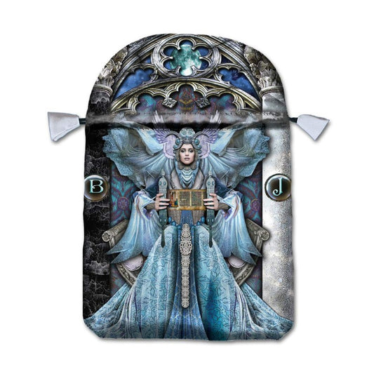 tarot bag with image of a queen sitting on a throne