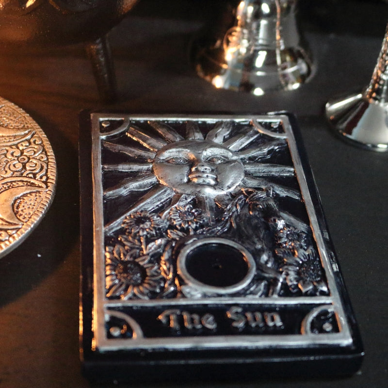 Sun Altar Tile Incense Stick & Incense Cone Holder- Altar Plate