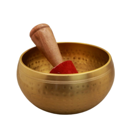 brass Himalayan Singing Bowl  with wooden striker