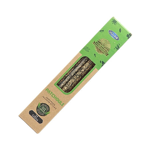 handmade incense sticks in a recycled cardboard box