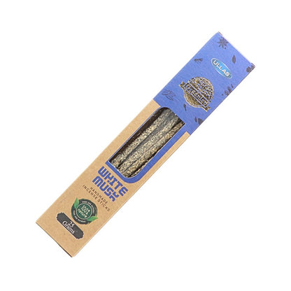 handmade incense sticks in a recycled cardboard box