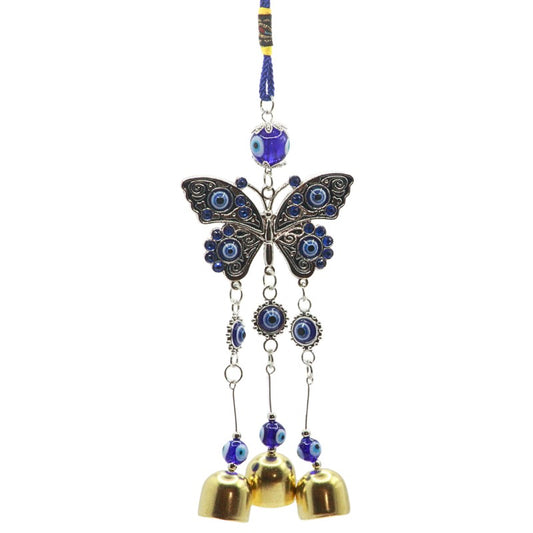 Evil Eye Hanging Wind Chime- Butterfly Witches Bells