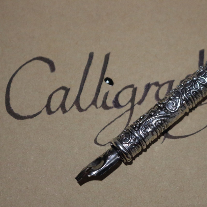 Magical Writing Tools- Elegant Teal Feather Dip Pen- Witchcore Desk Accessory
