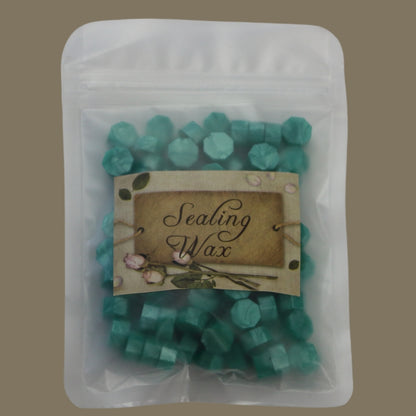 packet of green wax sealing beads 